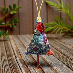 Новогодний подвес Елочка в теплый дом (ручная работа)